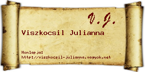 Viszkocsil Julianna névjegykártya